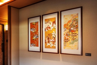 館内装飾（西陣織図案）｜西陣織の意匠が館内を優雅に彩ります。